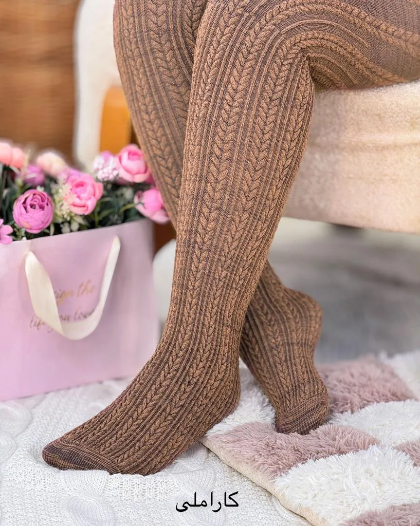 جوراب شلواری گندمی کد H419 (1) جوراب شلواری گندمی کد H419