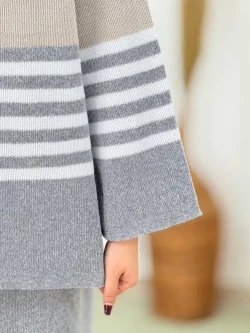 ست بلوز راه راه ودامن کمرکش کد h692