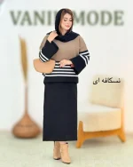 ست بلوز راه راه ودامن کمرکش کد h692_4