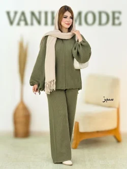 ست بلوز گت دار و شلوار بگ استایل کد h767