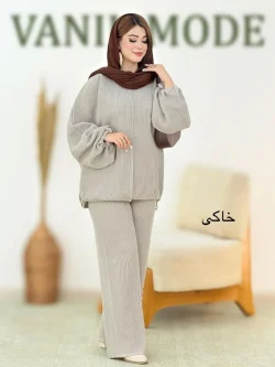 ست بلوز گت دار و شلوار بگ استایل کد h767