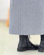 ست بلوز یقه گرد و دامن چاکدار کد h491 (1)