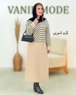 ست بلوز یقه گرد و دامن چاکدار کد h491_1