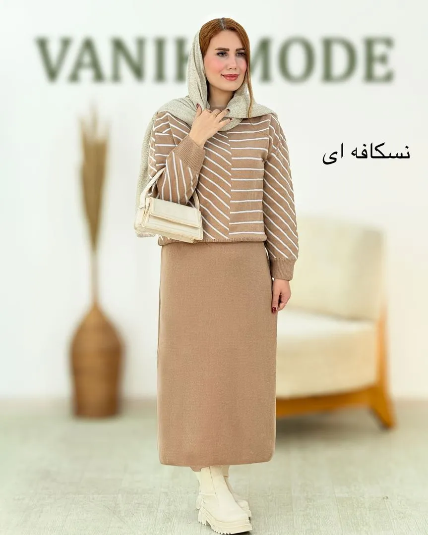 ست بلوز یقه گرد و دامن چاکدار کد h491_2 ست بلوز یقه گرد و دامن چاکدار کد h491