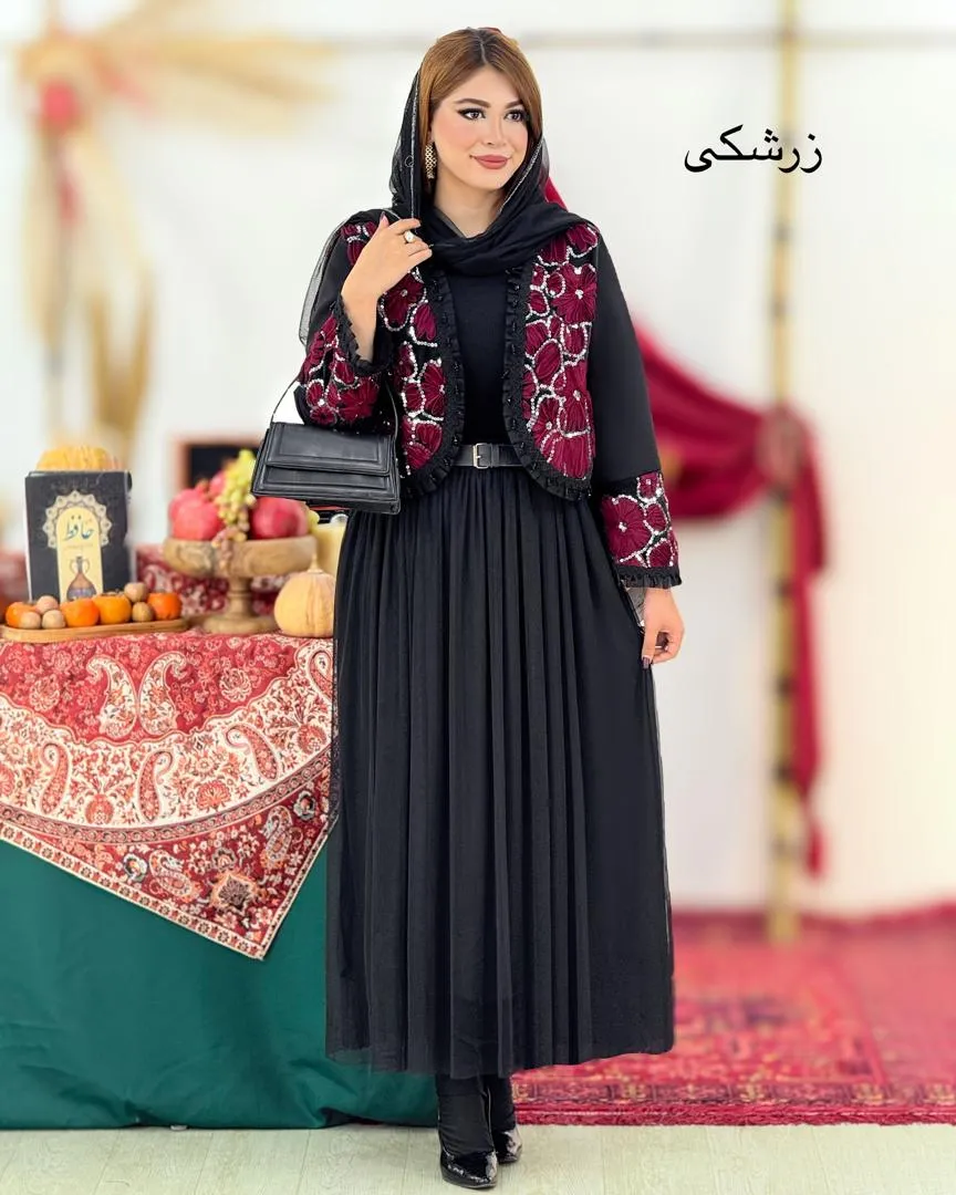 ست سه تیکه کت دامن و شال کد h725