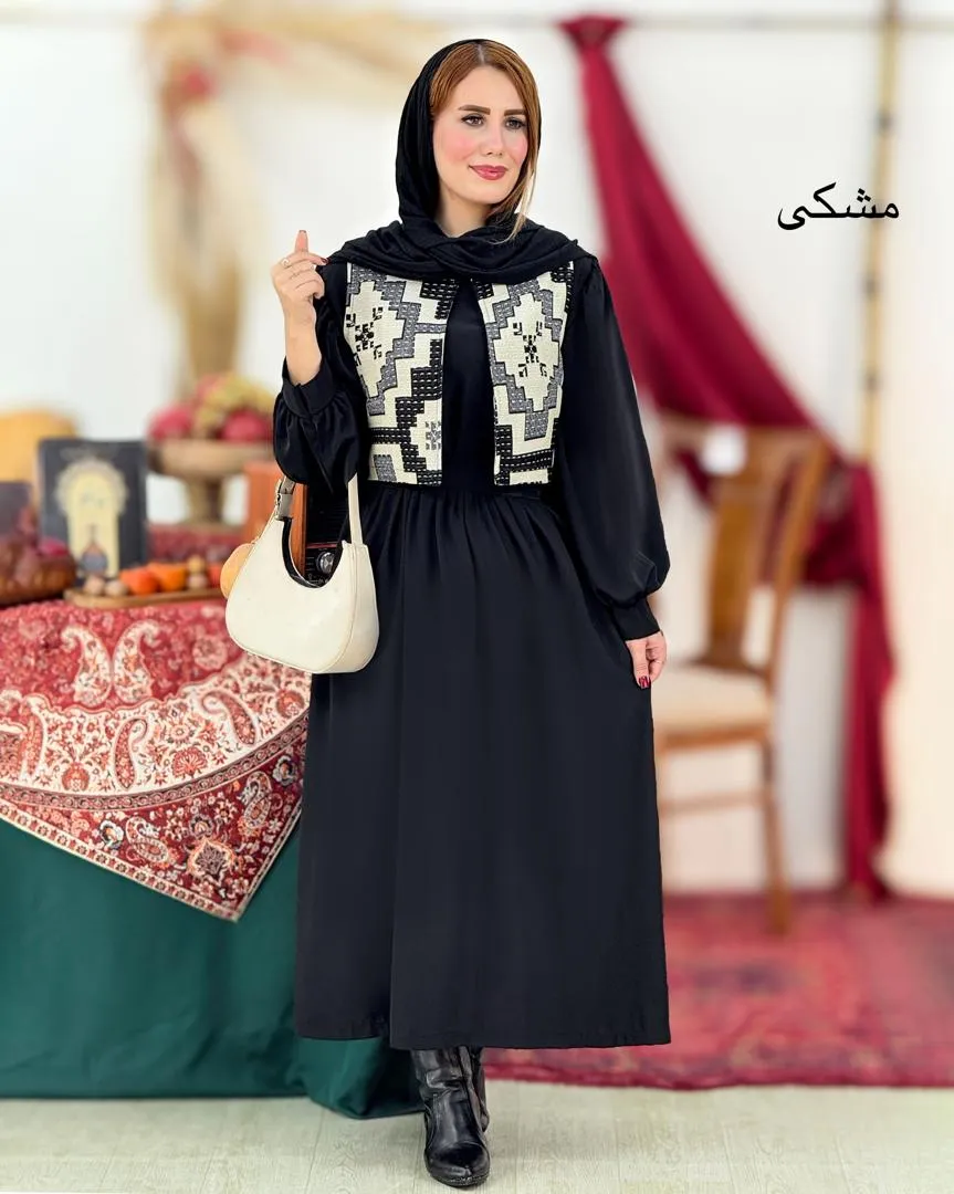 ست پیراهن جلیقه یلدایی کد h763 (3) ست پیراهن جلیقه یلدایی کد h763