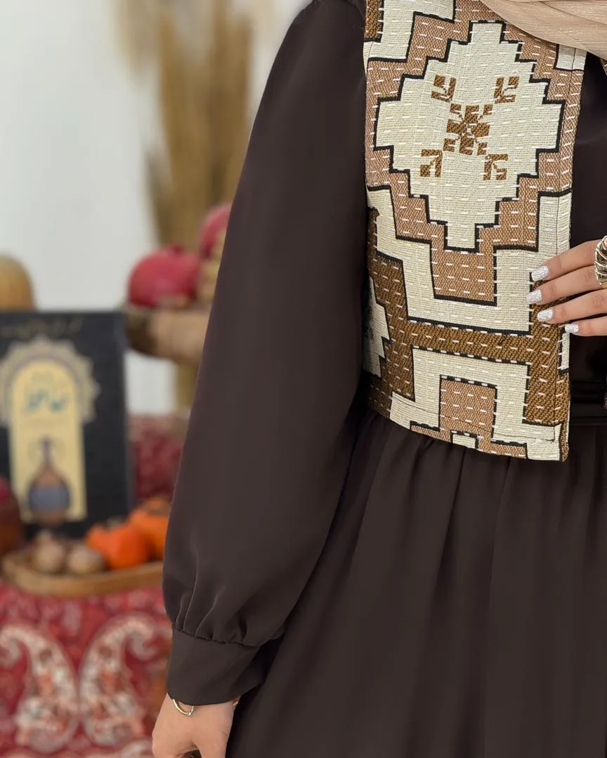 ست پیراهن جلیقه یلدایی کد h763 (4) ست پیراهن جلیقه یلدایی کد h763