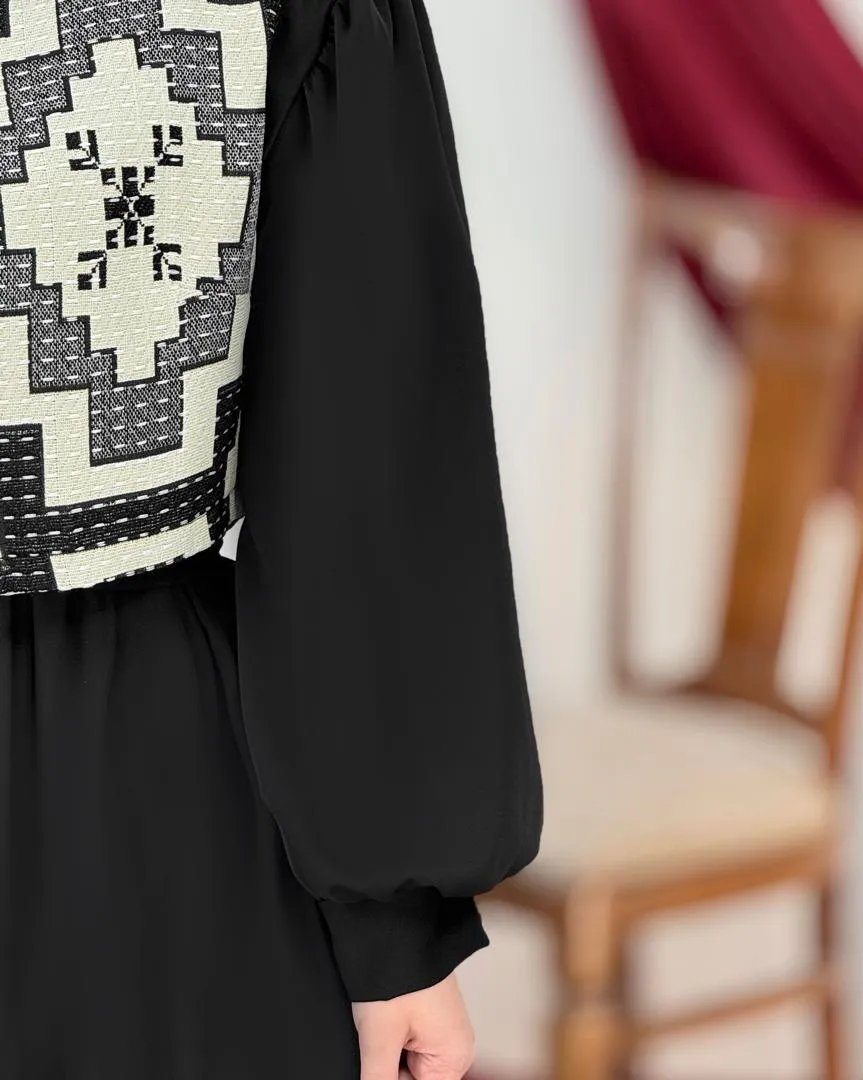 ست پیراهن جلیقه یلدایی کد h763 (6) ست پیراهن جلیقه یلدایی کد h763