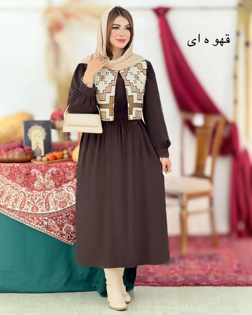 ست پیراهن جلیقه یلدایی کد h763 (8) ست پیراهن جلیقه یلدایی کد h763