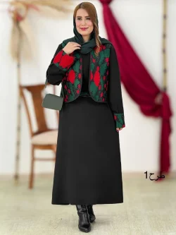 ست پیراهن و جلیقه کد h798