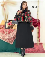 ست کت سارافون کمربنددار زنانه کد h703_10