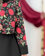 ست کت سارافون کمربنددار زنانه کد h703_4