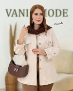 شومیز صلیبی جلو جیب مخمل کد h729_1