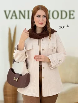 شومیز صلیبی جلو جیب مخمل کد h729