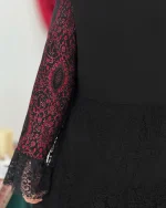 پیراهن یلدایی پایین تور دار کد h726 2