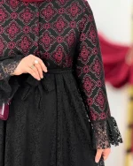 پیراهن یلدایی پایین تور دار کد h726_2