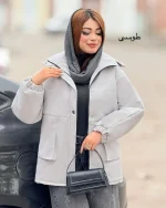کاپشن زنانه کلاهدار کد h766_6