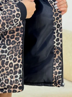 کاپشن پلنگی آستردار کد h746