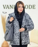 کاپشن پلنگی آستردار کد h746