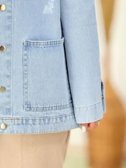 کت جین دکمه پرسی کد h745