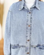 کت جین زاپدار زنانه کد h718_2