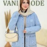 کت جین زنانه جیب دار کد h753