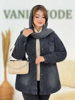 کت جین زنانه دو جیب کد h722