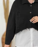 کت جین کوتاه زاپدار کد h719 (3)