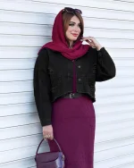 کت جین کوتاه زاپدار کد h719_1