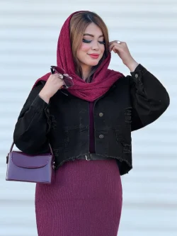 کت جین کوتاه زاپدار کد h719