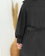 کت چرم چهار جیب بنددار کد h769_3