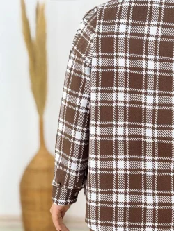 کت چهارخونه پشمی اکریلیک